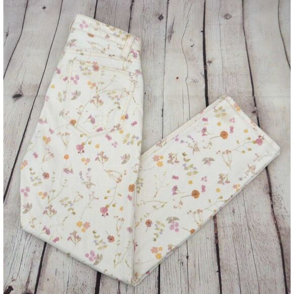 JOE'S JEANS Women's The Scout Mid Rise Slim Boyfriend Jeans SIZE 26 Floral - Picture 1 of 8
